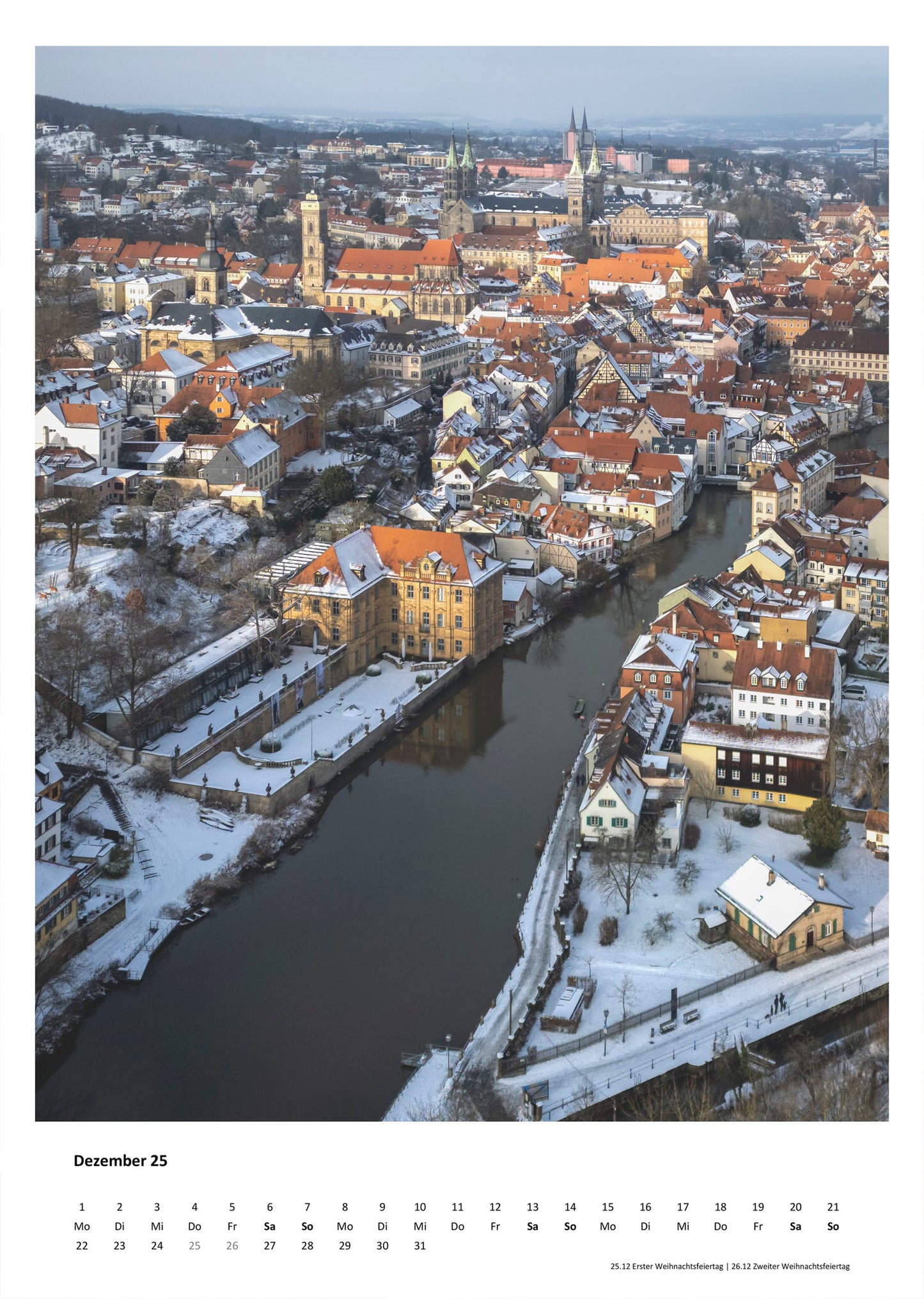 Kalender Bamberg von oben 2025