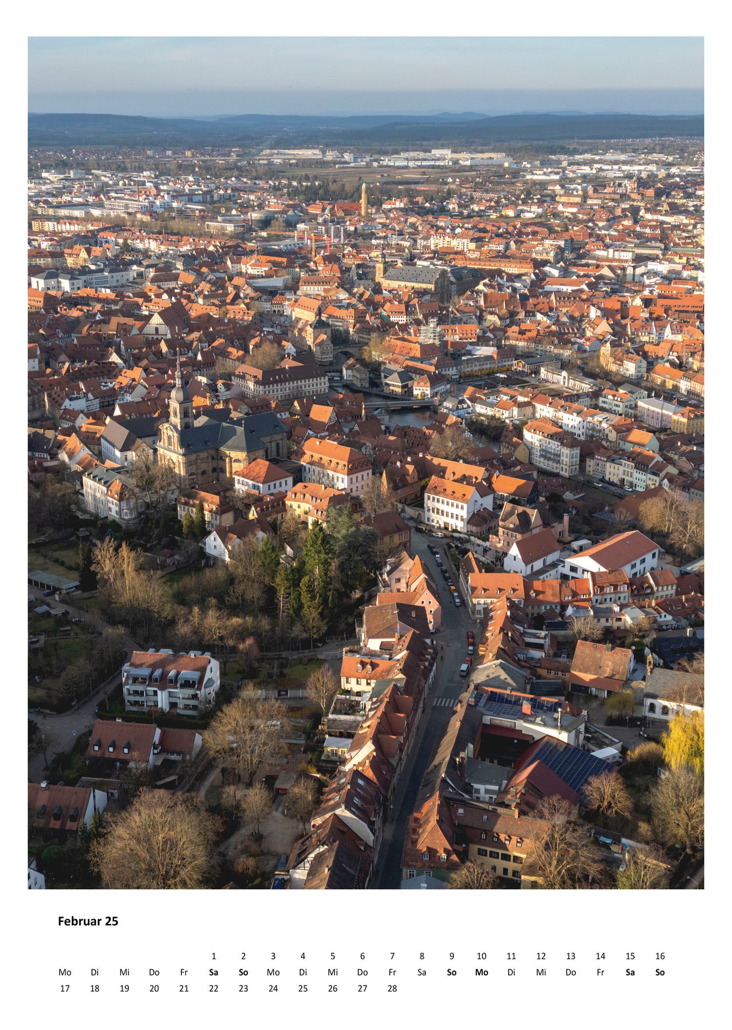 Kalender Bamberg von oben 2025