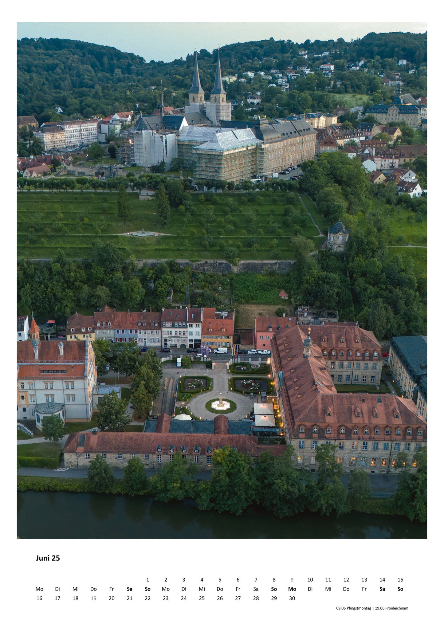 Kalender Bamberg von oben 2025