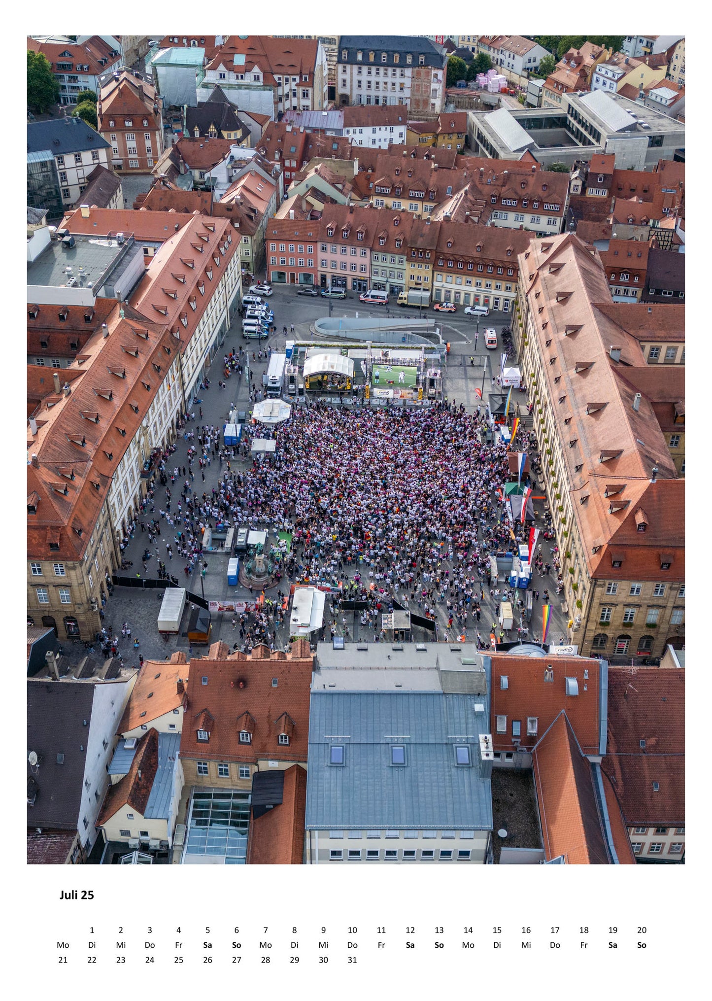 Kalender Bamberg von oben 2025