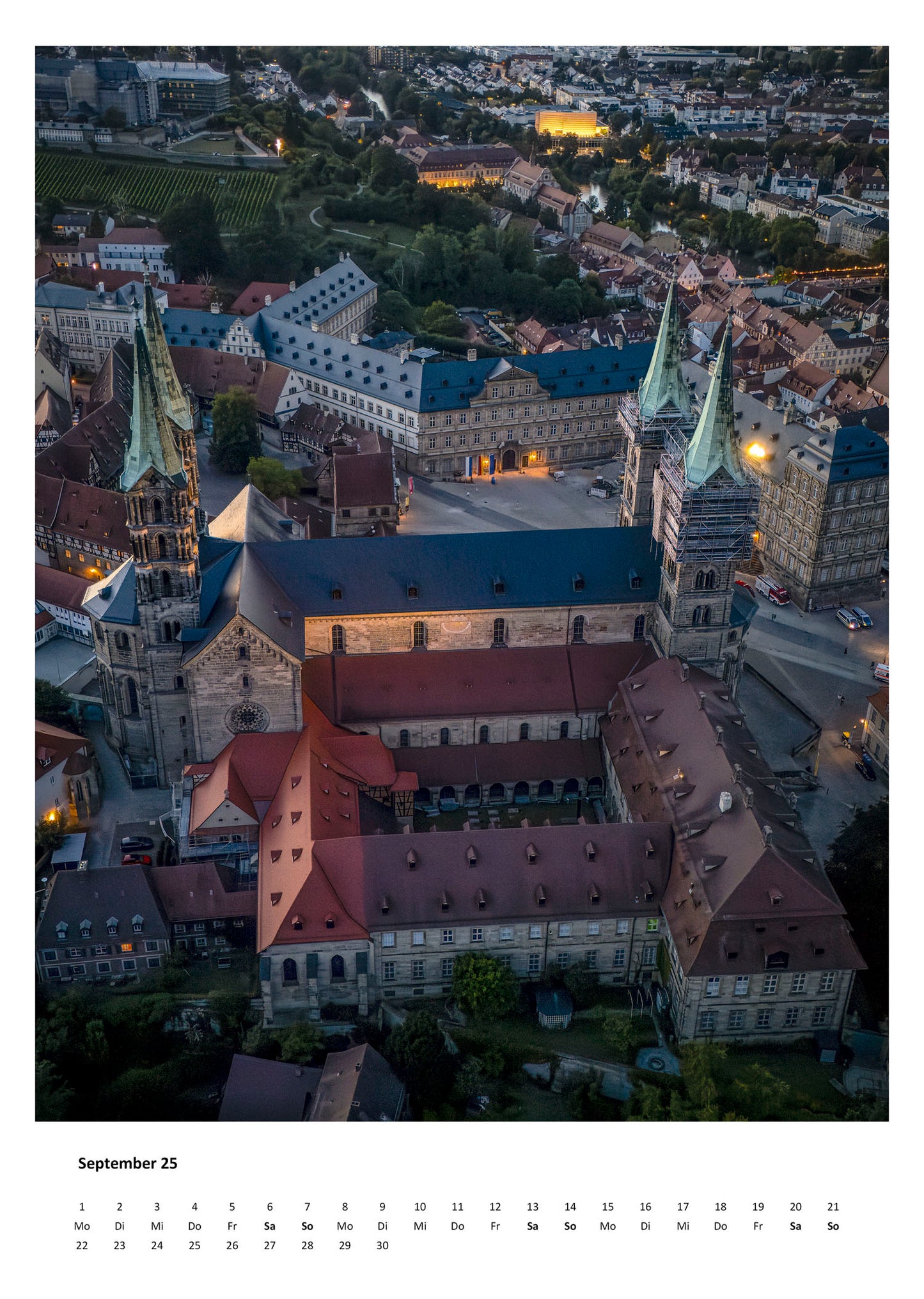 Kalender Bamberg von oben 2025