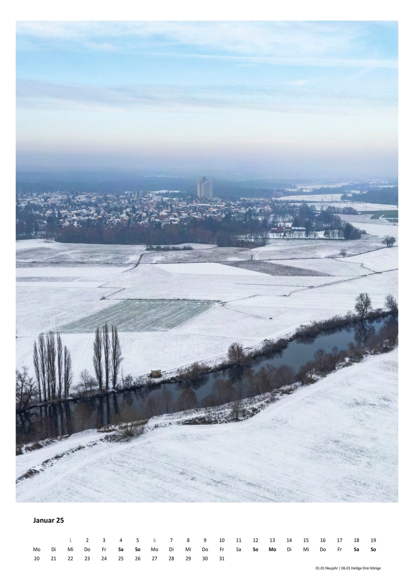 Kalender Erlangen von oben 2025